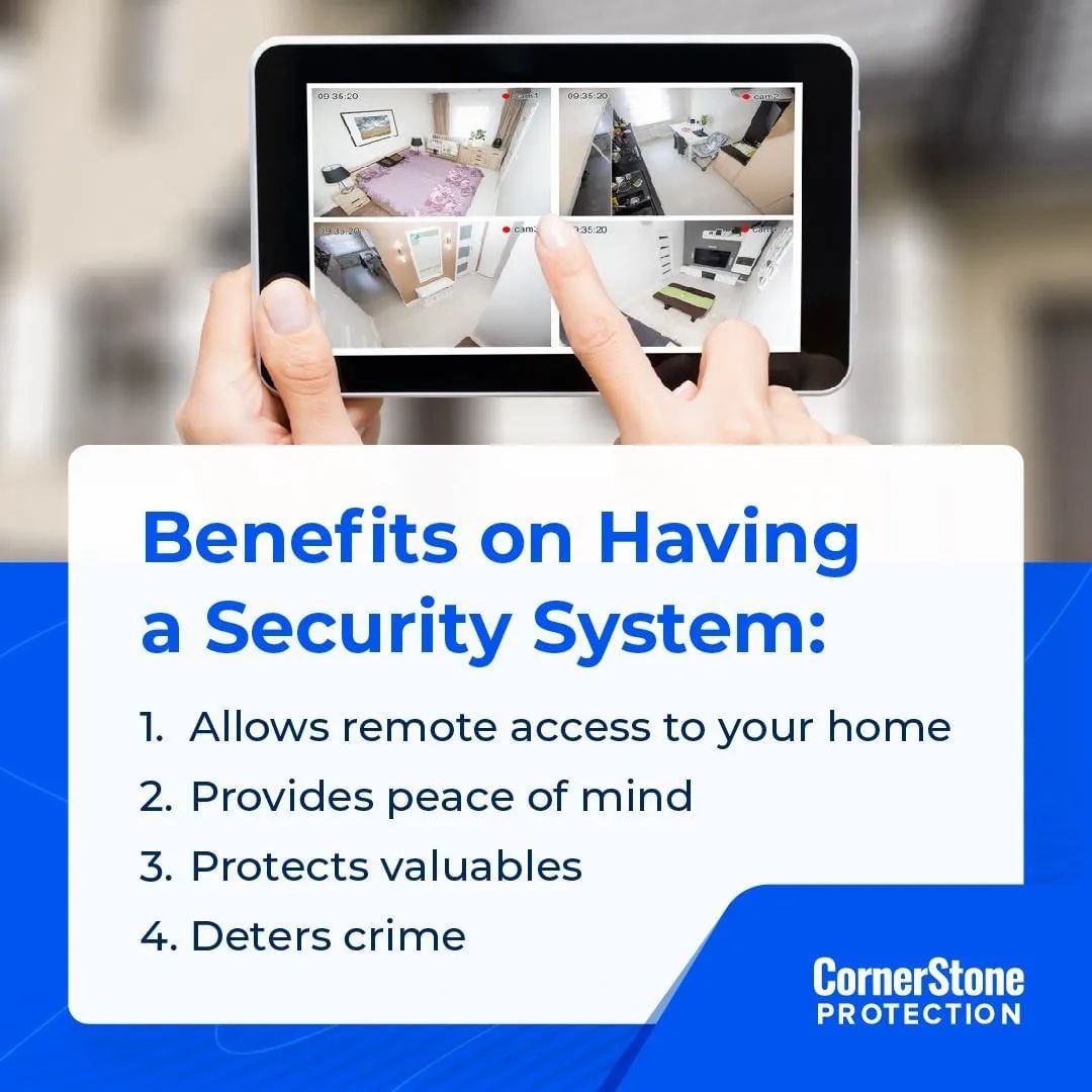 There are a lot of elements to think about when it comes to security systems...
What is the biggest benefit for you?

#cornerstoneprotection #kentucky #lexington