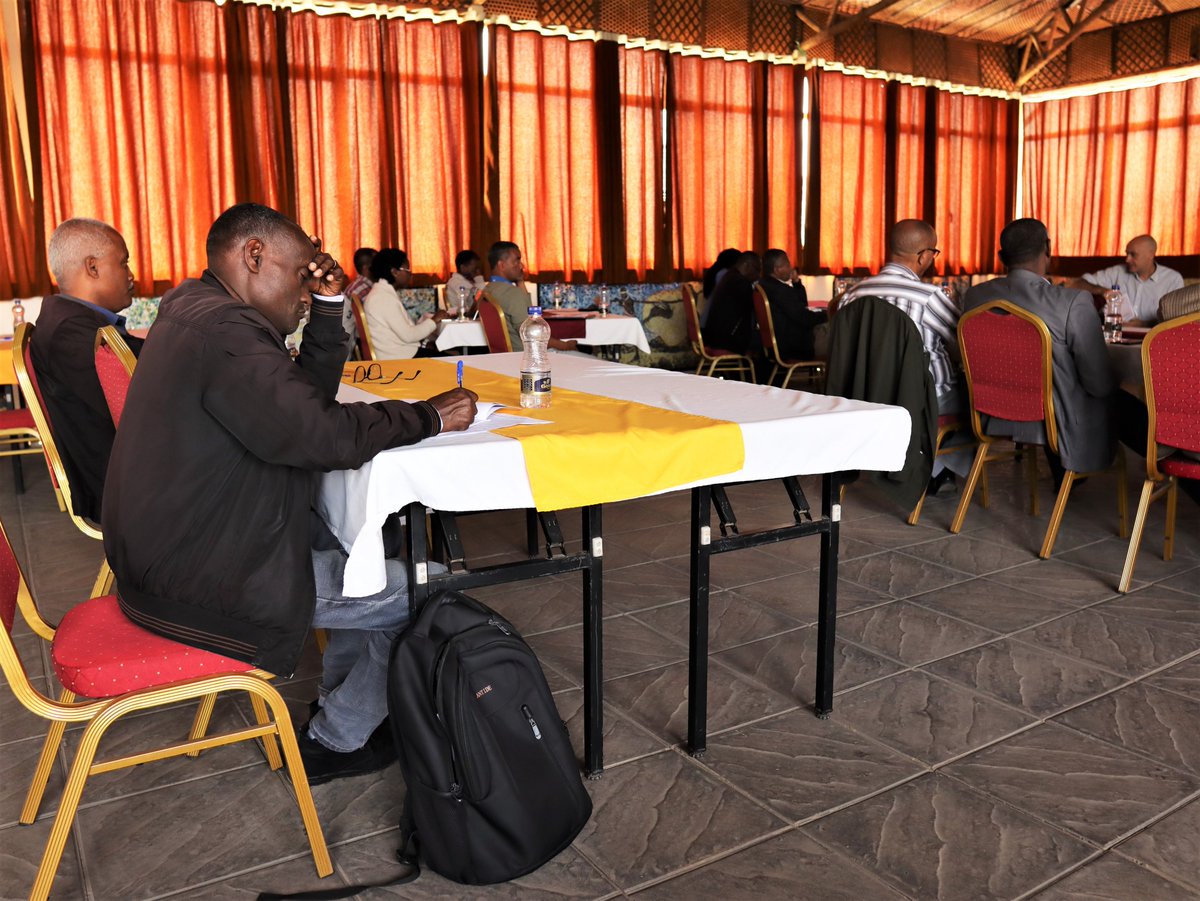 FAOEthiopia's tweet photo. #GoingOnNow: Measuring, Verification & Reporting (MRV) workshop supported by @FAOEthiopia commenced in #Bishoftu. “The meeting aims to reinvigorate dialogue & synergies on MRV & provide forward-looking advice on the project implementation,” @ZimudziFarayi, #FAO Rep. in #Ethiopia. https://t.co/IjzYSbELPn