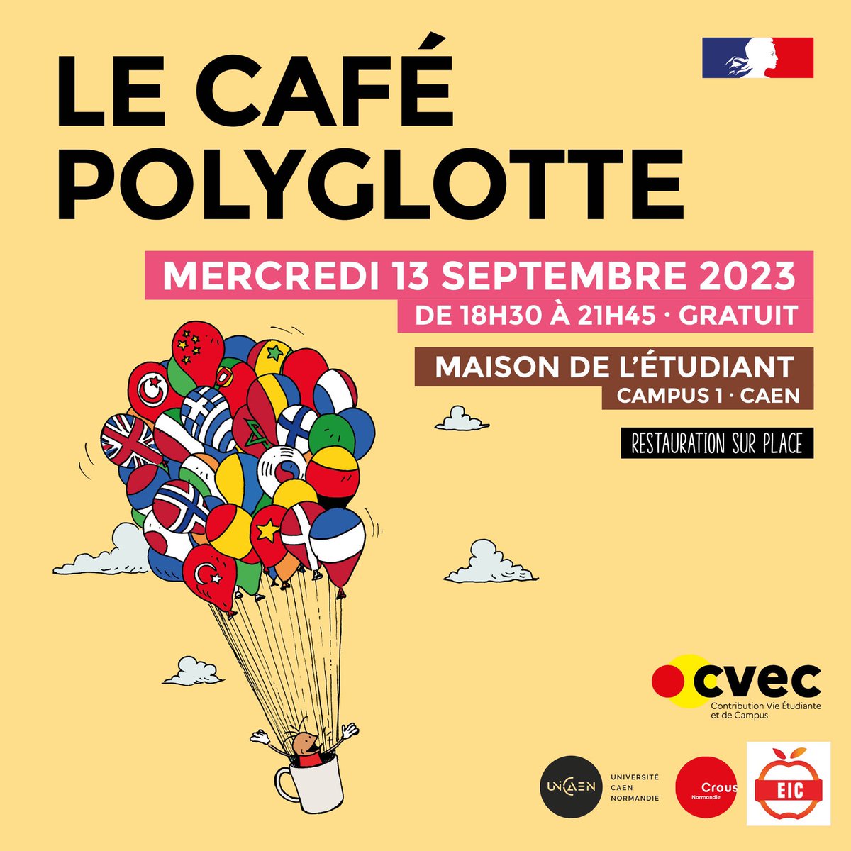 Prenez part au premier café polyglotte de l’année, le mercredi 13 septembre à partir de 18h30 🌍⤵️