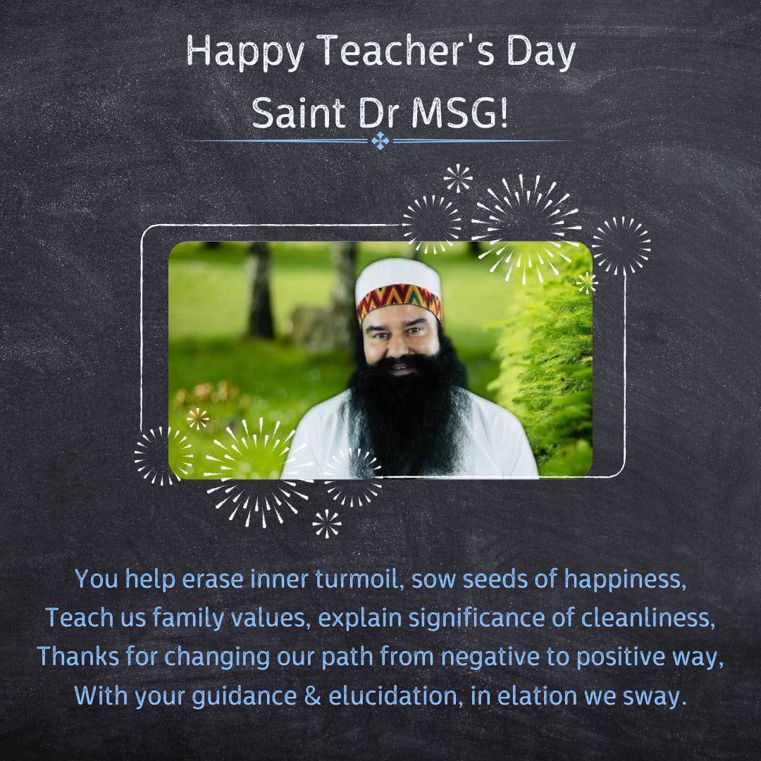 Ekam52590153's tweet photo. By teaching the lessons of humanity and carrying out 159 welfare works, Saint MSG Insan, the Guru of millions has stepped up to end the evilness from society. On this Day, Thanks to the #TeacherOfMillions ,Saint MSG whose teachings have guided millions of souls.
#TeachersDay2023 https://t.co/P1n8eypLlc