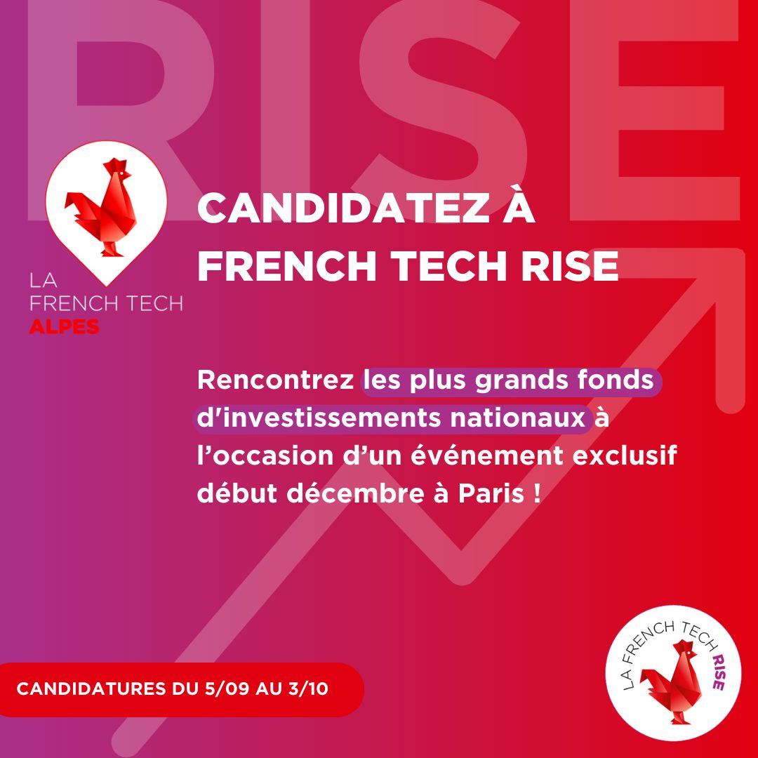 𝐅𝐫𝐞𝐧𝐜𝐡 𝐓𝐞𝐜𝐡 𝐑𝐢𝐬𝐞 🚀 𝐥𝐞𝐬 𝐜𝐚𝐧𝐝𝐢𝐝𝐚𝐭𝐮𝐫𝐞𝐬 𝐬𝐨𝐧𝐭 𝐨𝐮𝐯𝐞𝐫𝐭𝐞𝐬 !
Vous êtes une #startup deeptech du sillon alpin et vous recherchez une #levéedefonds ? 
Inscriptions 📆 𝐀𝐯𝐚𝐧𝐭 𝐥𝐞 𝐦𝐚𝐫𝐝𝐢 𝟑 𝐨𝐜𝐭𝐨𝐛𝐫𝐞 !
👉 airtable.com/appecGWhmk9ScL…