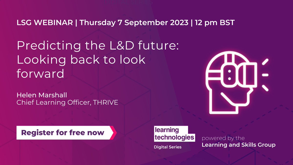 LSGglobal's tweet photo. 📢 Remember to join us on Thursday! #LSGwebinar

Is #LnD fit for the future? Join @helearning from @THRIVEwithus_ who will dissect the interest in #AI and whether L&amp;D is guilty of following trends, or actually moving forward...

Register for free 👉 https://t.co/gq0BkawnnS https://t.co/UzUQujRyCT