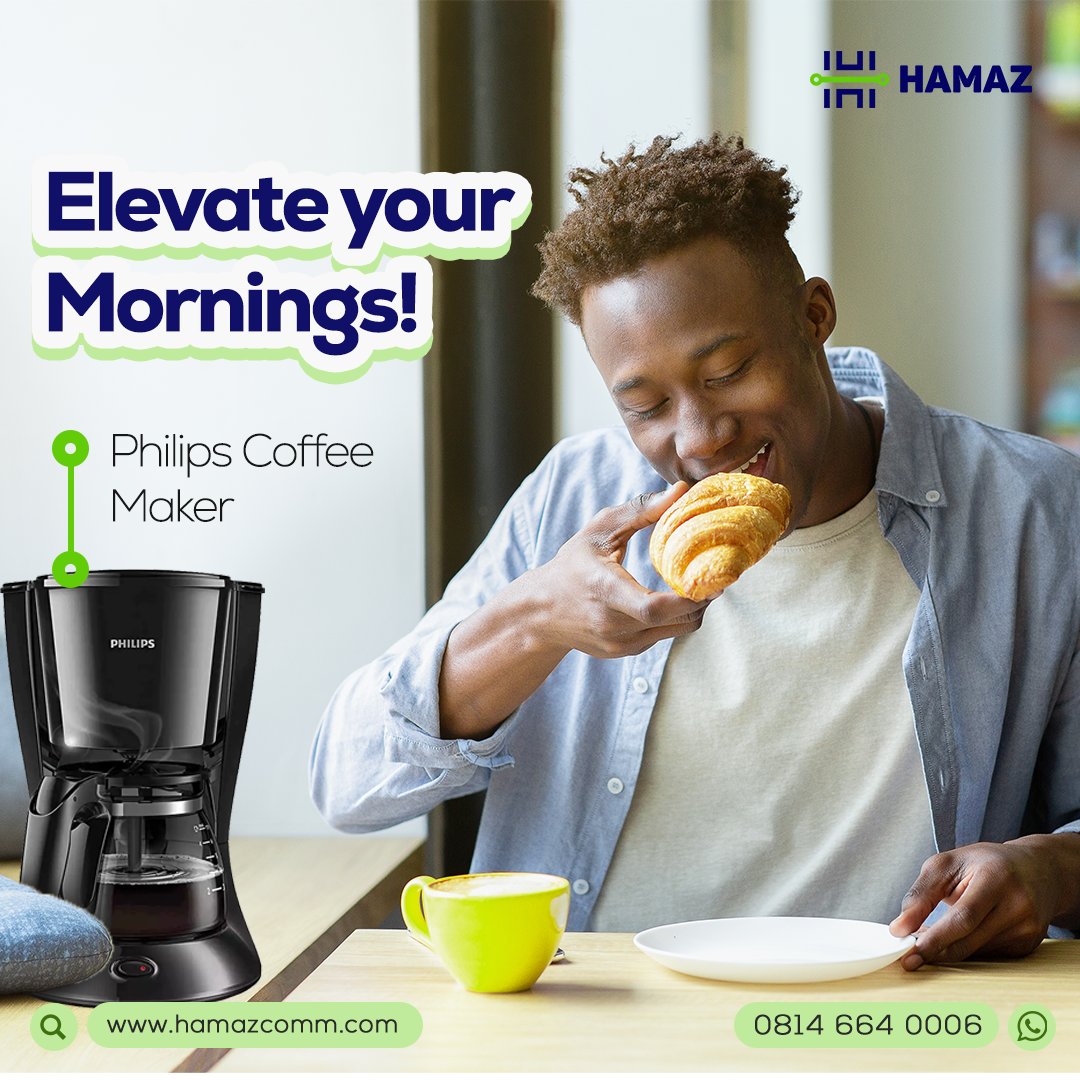 Start your day on a delicious note: Elevate your mornings with a cup of coffee and a croissant! ☕🥐.

Get a coffee maker from any of our outlets or call 08032032099/ WhatsApp - 08146640006 to order.

 #coffeemaker #onestopshopappliances #RENAISSANCEWorldTour #hamazofficial