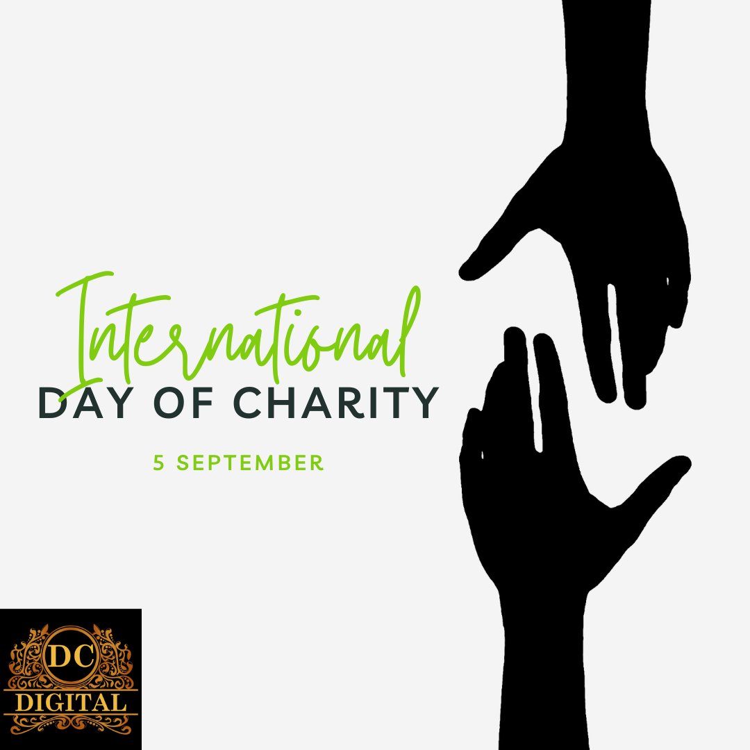 Today emphasizes the role that charity plays in addressing global challenges and making a positive impact on society. It's a day to celebrate the spirit of giving and compassion.

#dayofcharity #september #charity #giving #helping #dcdigital