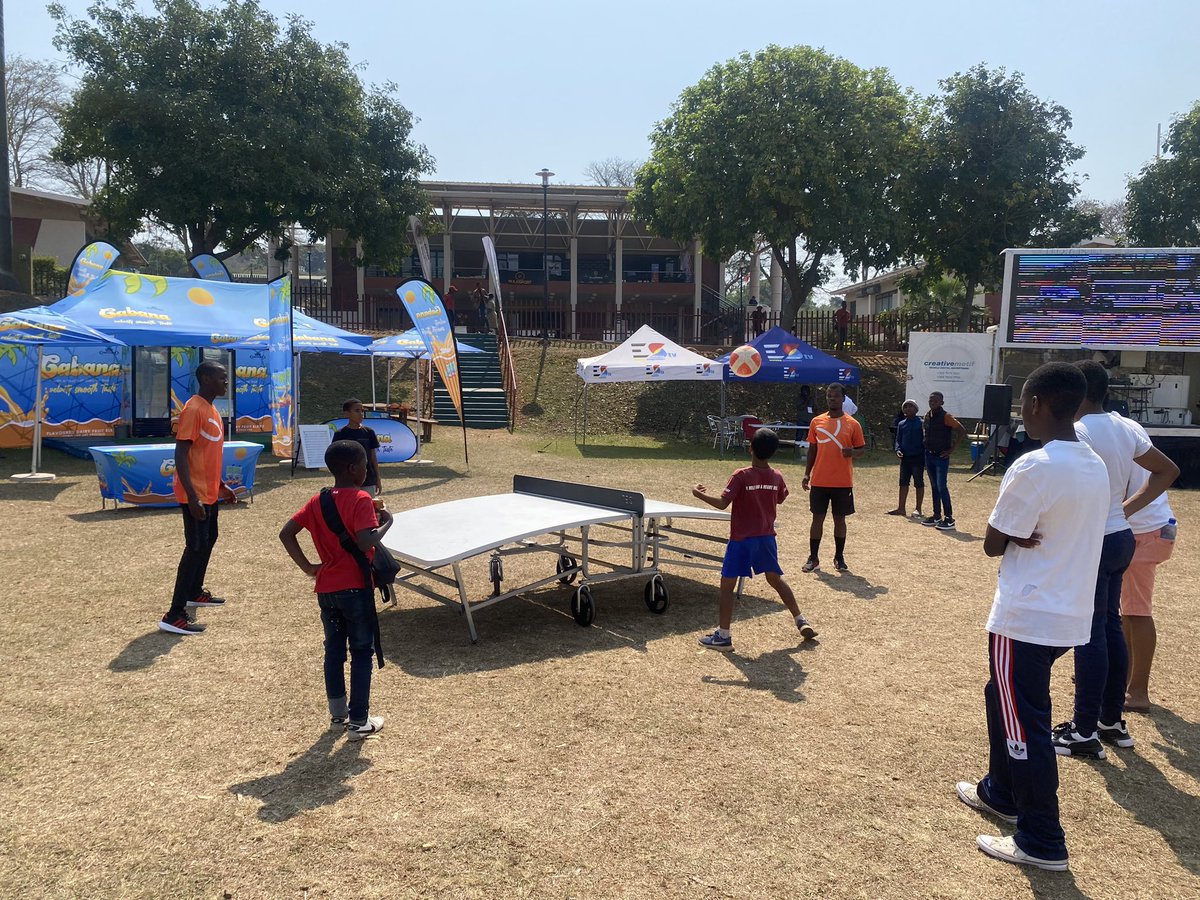 TeqballEswatini's tweet photo. We out here at the International Trade Fair, Come TEQ with us.. You see Cabana Juice, You see Teqball. #teqball #teqballeswatini https://t.co/X5cQTyHtPR
