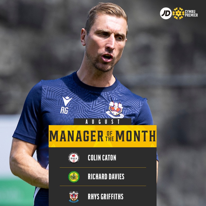 CymruLeagues's tweet photo. 🥁 Presenting the shortlist for July/August's Player and Manager of the Month awards across the #JDCymruLeagues.

🗳️ Pick your winners below, before the result is combined with a league and independent voting panel 👇