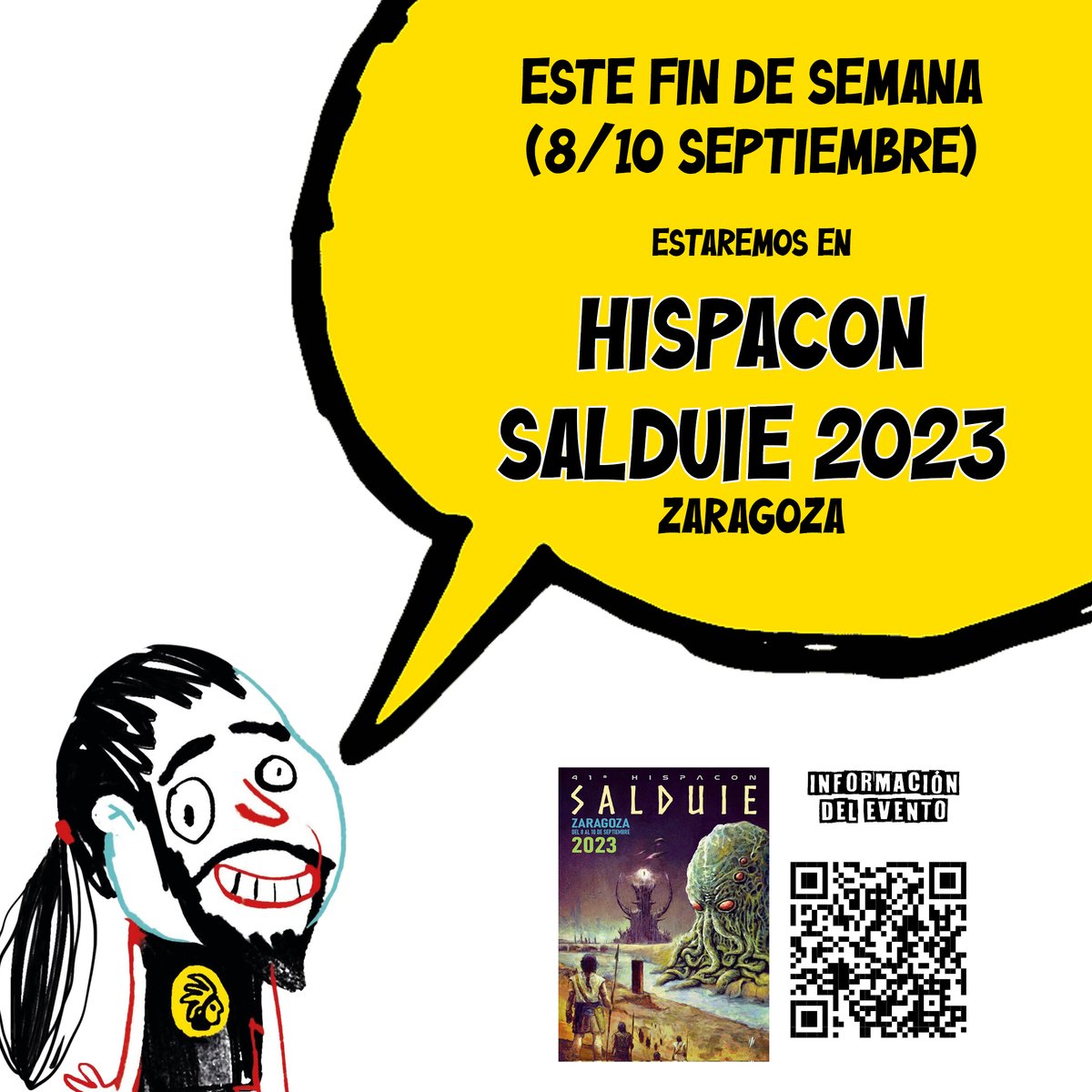 ¡Hola! Este fin de semana estaremos en @2023Hispacon 

Contaremos con la presencia de muchos/as autores/as de la editorial.

Entre ellos <a href="/Evagarguerrero/">Eva G. Guerrero</a> <a href="/GemmaSolsona/">Gemma Solsona</a> Greta Mustieles <a href="/malo_roberto/">ROBERTO MALO</a> @LibrosSBayarri David Jasso <a href="/Relatos_Terror/">Angela Pinaud</a> 

¡Os esperamos!