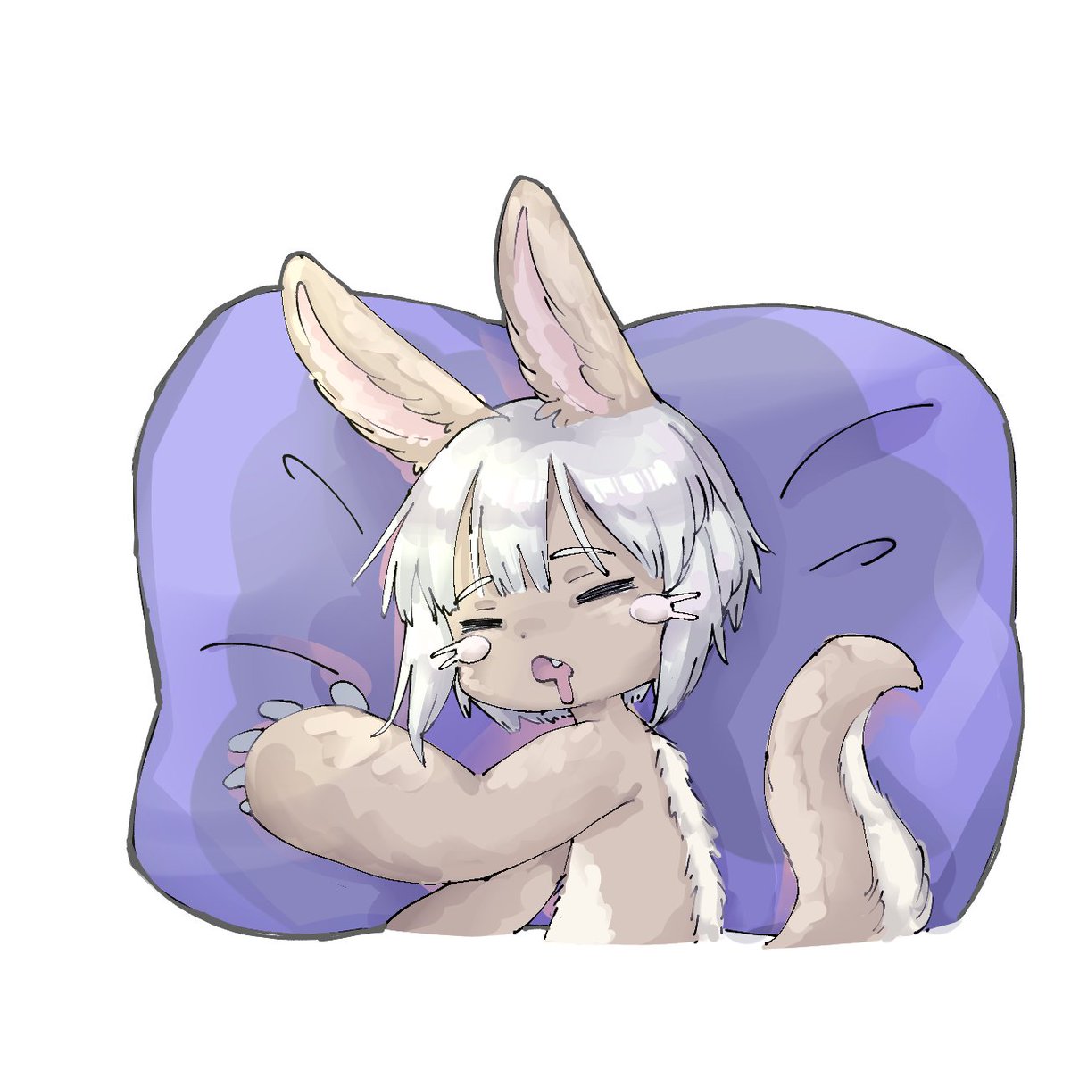 ナナチ(メイドインアビス) 「おねんねんなち 」|イナゴのイラスト