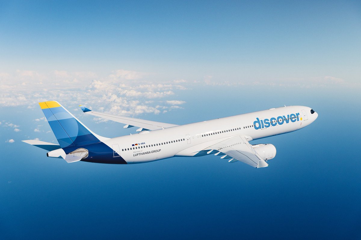 radaraeromedia's tweet photo. BREAKING: @lufthansa group’s Eurowings Discover has officially unveiled a new livery as a Frankfurt-based Holiday Airline, now named as Discover. #letsdiscover #Fly4Y https://t.co/hucAUx7gGk