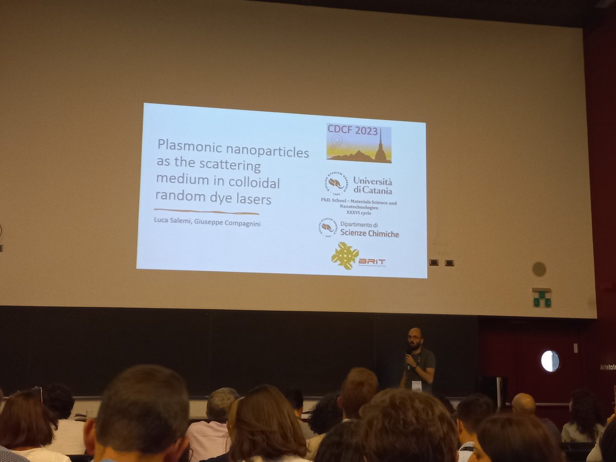 LFSN_group's tweet photo. Here our Vittorio Scardaci @vs80dub and Luca Salemi presenting this morning at the Physical Chemistry divisional congress!
Wettability of laser reduced GO in liquid and random laser in colloidal Ag nanoparticles https://t.co/uZwjxi41lJ