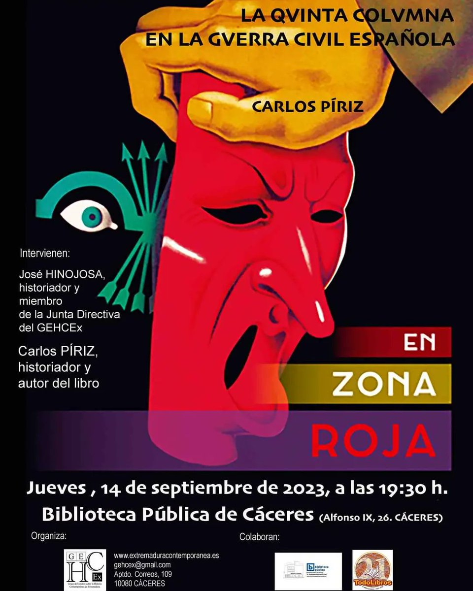 📚 Jueves 7.
Biblioteca Pública
#enzonaroja
#todolibroscaceres
#libroscaceres
#todolibros
🛒todolibros.es