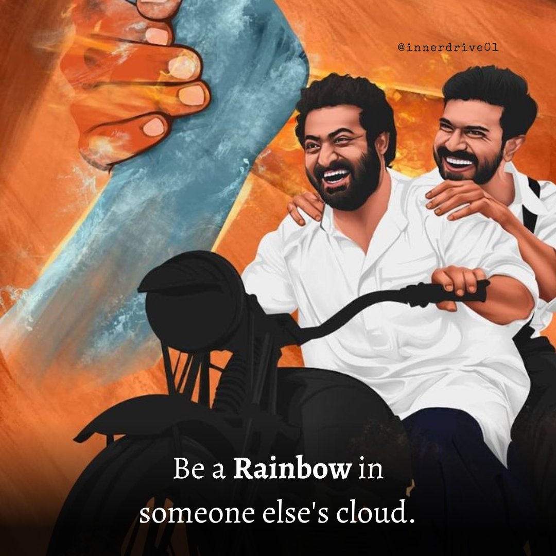 innerdrive01's tweet photo. In life, we all face storms and cloudy days. But remember, your kindness, compassion, and positivity can be the rainbow that brightens someone else's sky. 

#SpreadLove #KindnessMatters #RRR #friendship #BeARainbow #InspireOthers #MayaAngelou #LiftEachOtherUp  #quotes #WorldCup https://t.co/SvEWmkxhGd
