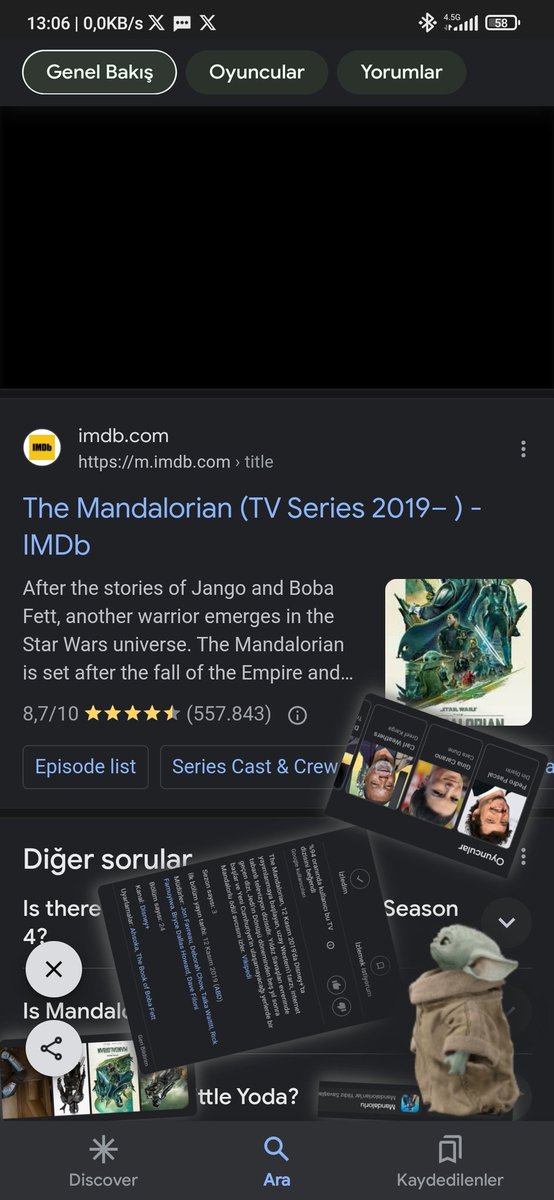 bebek yoda ekranla oynuyor #StarWars #Starfield #obiwan