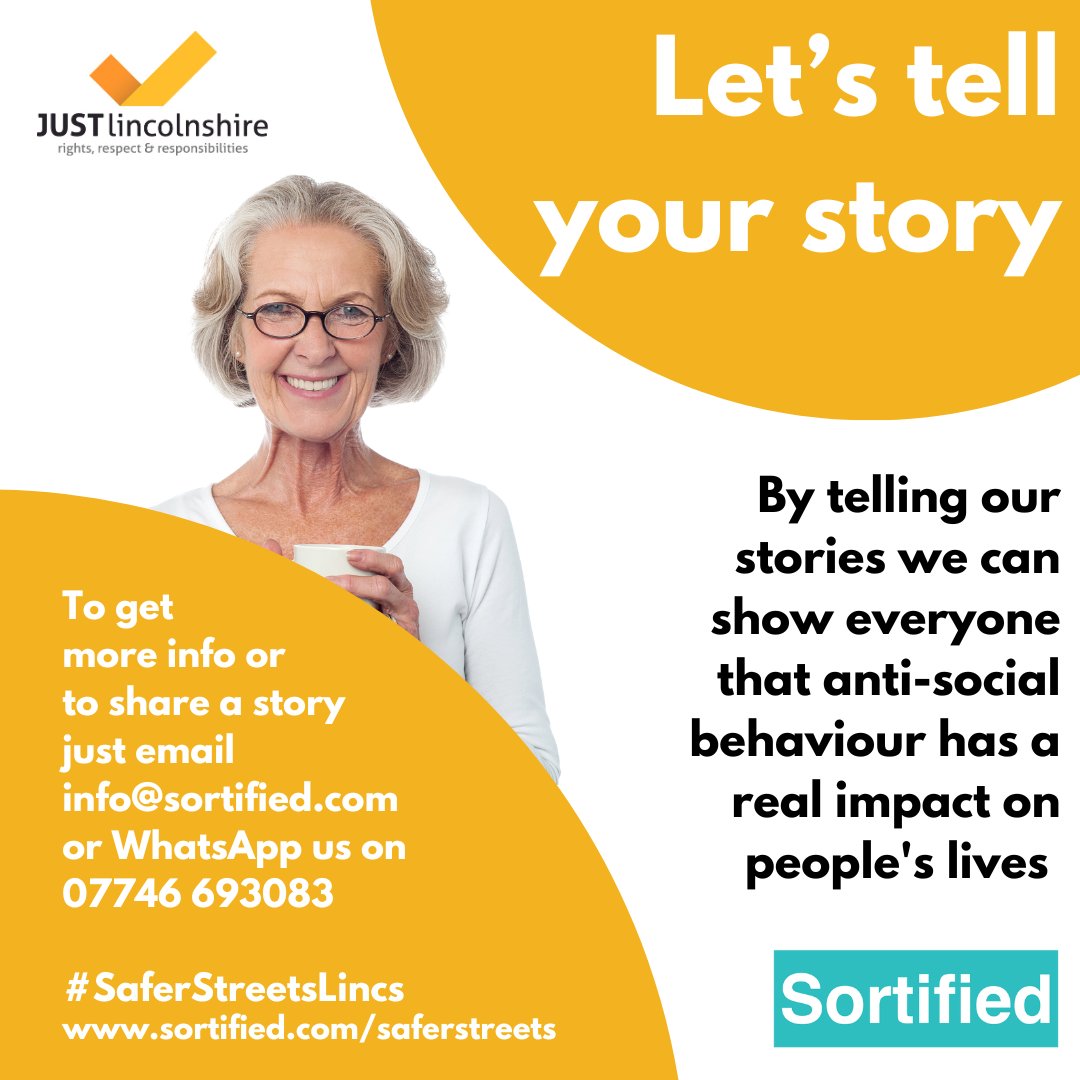 We’ve all got a story to tell, but did you know that your story can make some massive changes. We are collecting people’s stories and experiences of #antisocialbehaviour in Boston, Skegness, and Spalding so we can share them with others. #SaferStreetsLincs 1/2