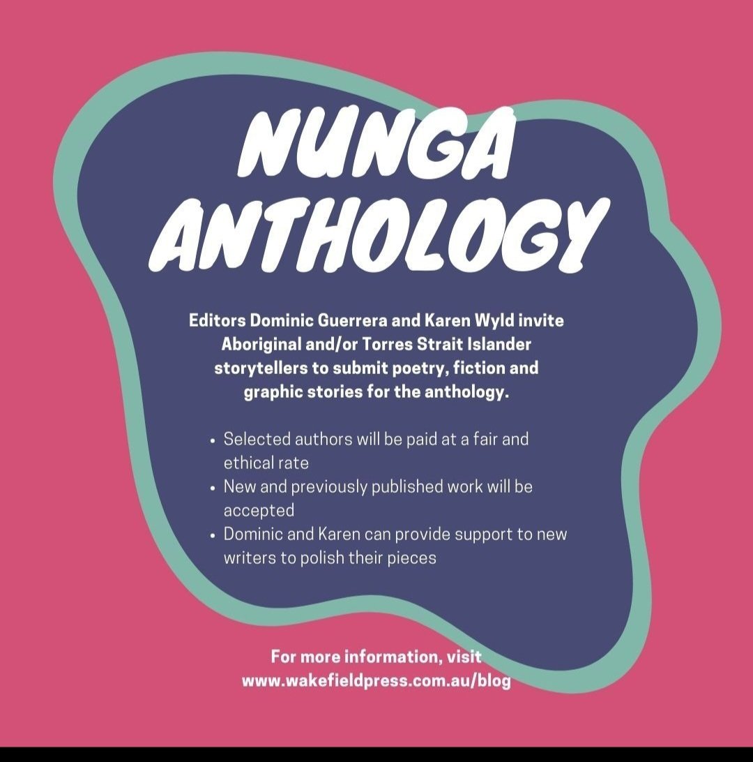 People asked for more time to submit to the anthology. So we're giving more time. Deadline extended until Monday 18 Sept. wakefieldpress.com.au/blog/2023/07/a…