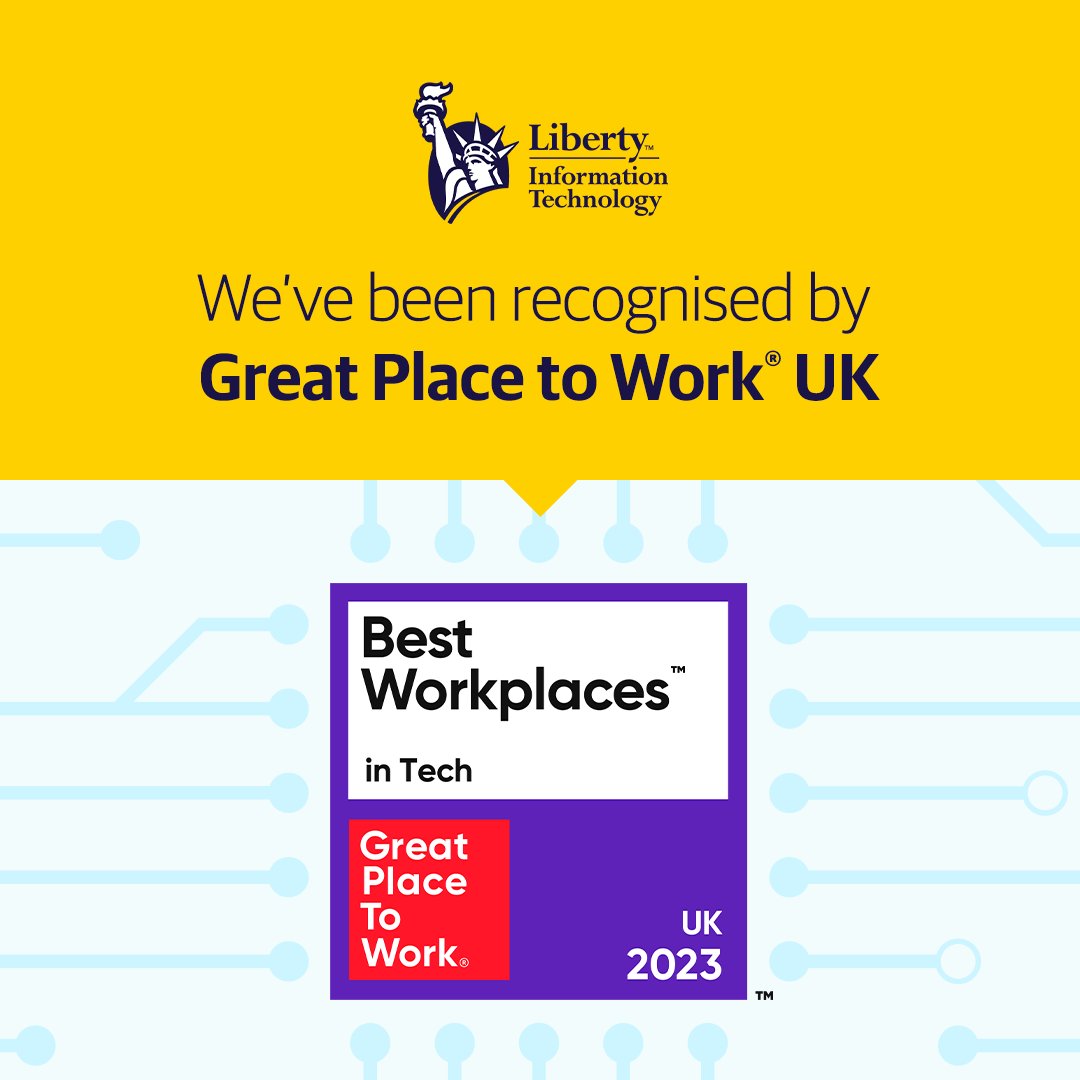 brianwcraig's tweet image. Thanks for the recognition Great Place to Work UK @GPTW_UK - we&apos;re one of the UK’s Best Workplaces in Tech. Just another reason why I love being part of the team at Liberty IT @Liberty_IT ! #UKBestWorkplaces