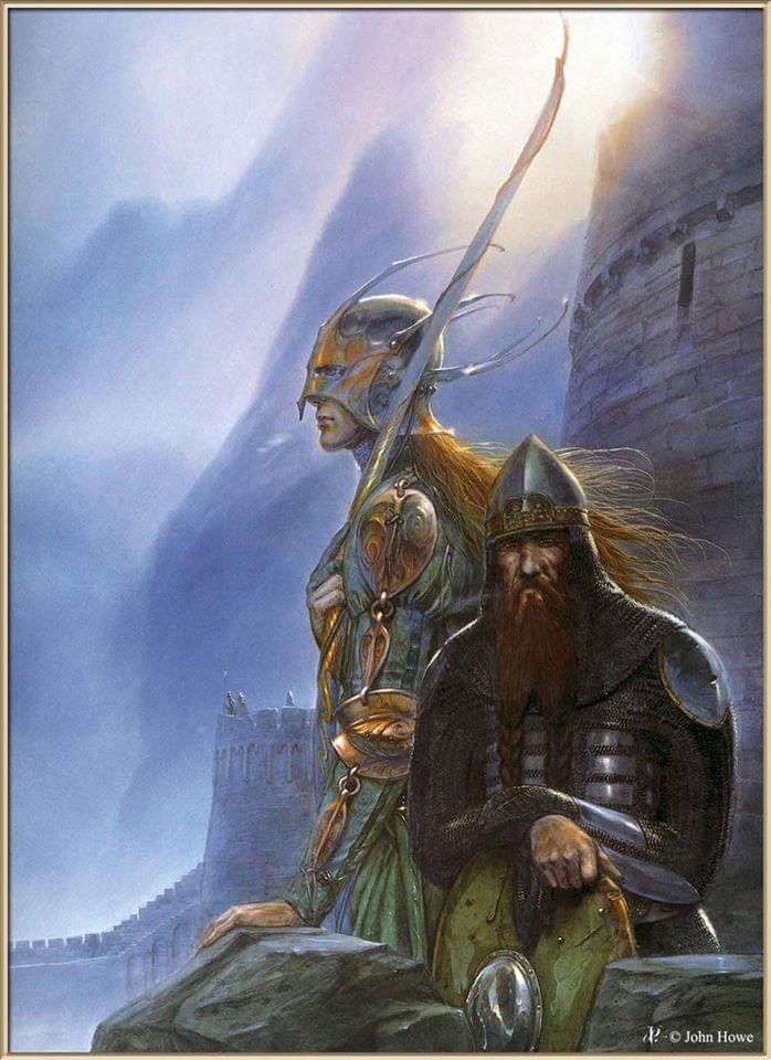 SeanMac67914982's tweet photo. Legolas &amp; Gimli by John Howe https://t.co/SGniEVsxNs