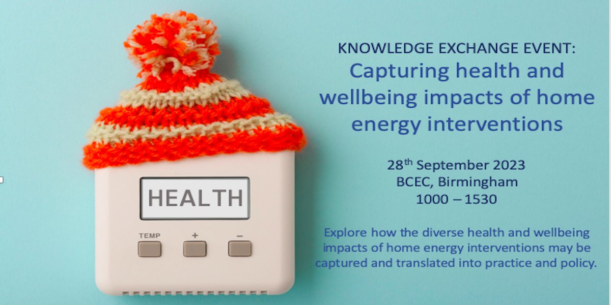 Measuring the diverse #health & #wellbeing impacts of #homeenergy interventions is critical to progress #policy & #practice, and there is much to gain by sharing knowledge & expertise on measuring such outcomes. Come to our event to tackle 3 important questions... 🧵1/3👇