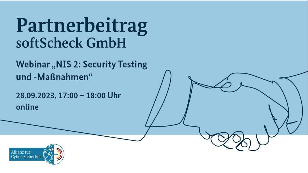 CyberAllianz's tweet photo. Im Webinar der @softScheck werden die wichtigsten Grundlagen zu NIS2-Richtlinie vermittelt. Interessierte Teilnehmer der #CyberAllianz können kostenlos teilnehmen – hier geht’s zur Anmeldung: https://t.co/pSTQgcjG6e  #digitalundsicher #DeutschlandDigitalSicherBSI https://t.co/oh3Mq2M0su