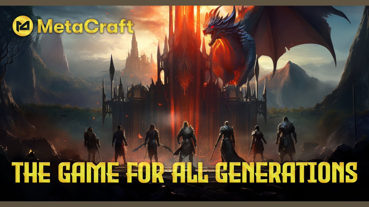 MetaCraftEN's tweet photo. We want #MetacraftGame to be a game that people play for generations 🧓
The permanence of the blockchain added to the sheer joy of RPG games 🐲
Imagine playing in a world that your grandfather played in 🥷
This is the Metacraft vision 🚀 https://t.co/01KfVVAWGo