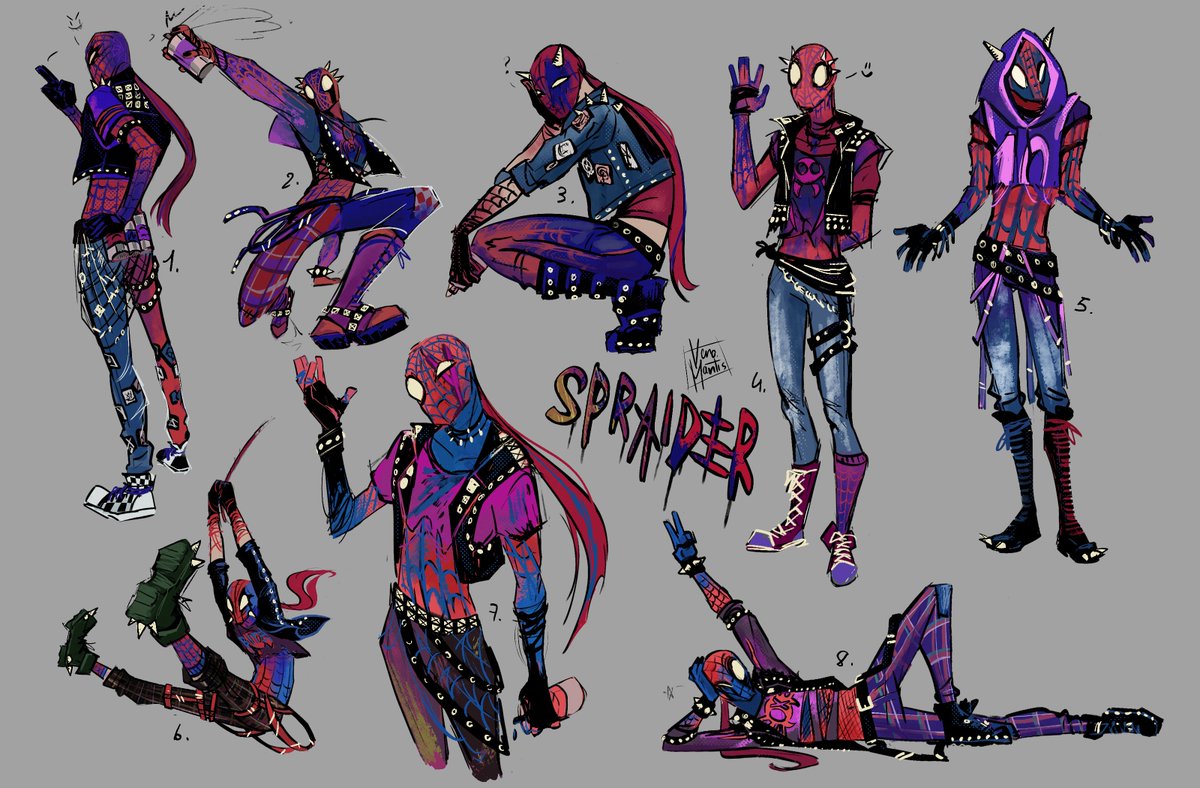 venomantis's tweet image. Style exploration + turnaround of V&apos;s spiderpunk clothes for my portfolio💪
#acrossthespiderverse #spidersona #hobirbrown #oldyork #spiderpunk #characterdesign #costumedesign #portfolio #spiderverse