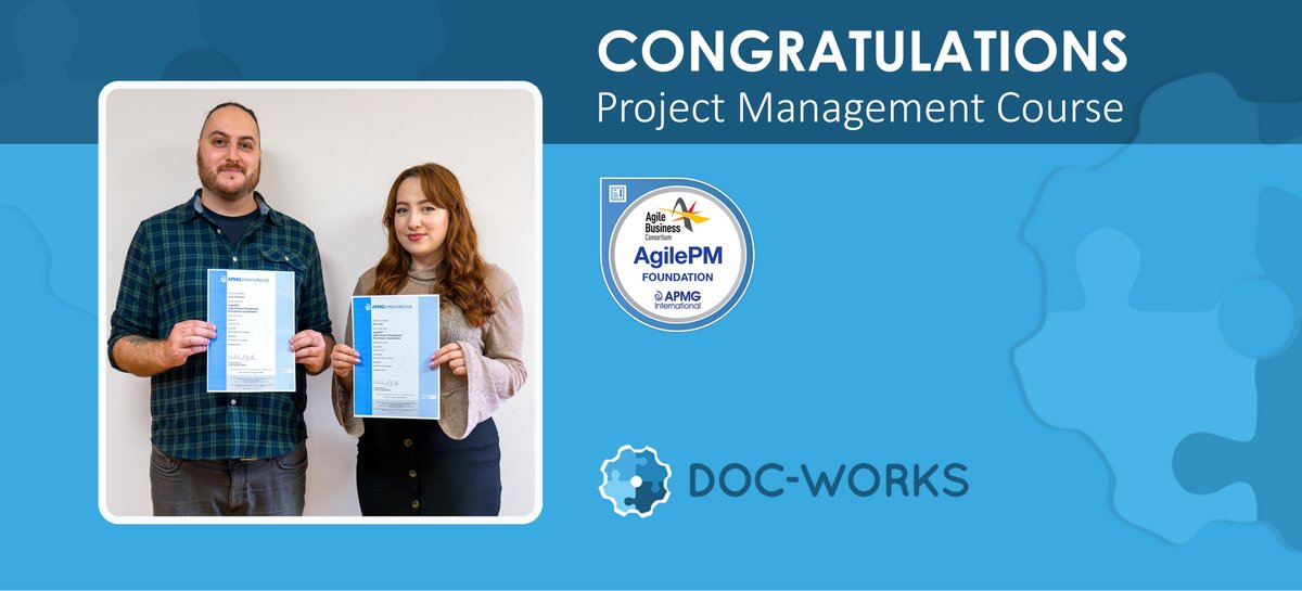Congratulations to Mair Jones and Adam Reichental who have successfully completed their Agile Project Management Foundation and Practitioner Level courses!
#agileprojectmanagement #teamdevelopment #certification