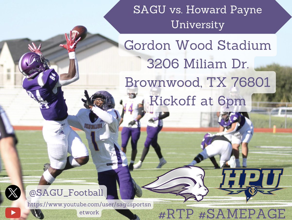 Come out and support the team this weekend as we kickoff the season Howard Payne University, in Brownwood, Tx!! #SAMEPAGE #RTP