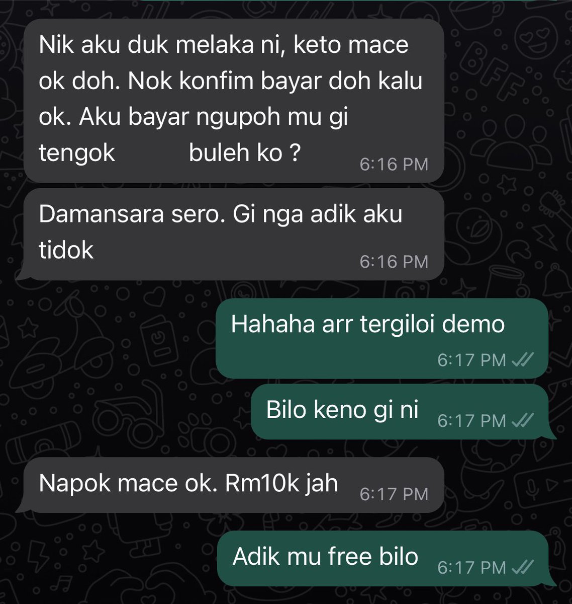 Kawe raso keno start balik bidang industri automotif hok lamo doh kawe tinggal pasal ado demand etek

Tok pandai tilik takpo janji pandai celup jari dale ekjuh 😂