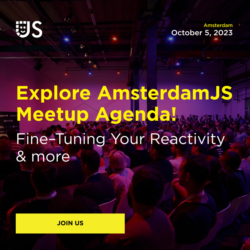 thejsnation's tweet image. Hey #AmsterdamJS folks!  

🗓️ Mark the date – October 5 – as we’re back with new AmsterdamJS Meetup «October Edition».  

Hope to see you all there for great #JavaScript discussions &amp;amp; networking!  

👉Register here: shorturl.at/cehoQ