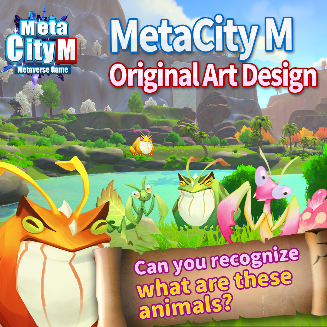 MetaCity M New Animals 🎨 #アートオリジナルペインティング 
久しぶりのオリジナルデザインシリーズです。 今日は湖畔に住む生き物たちをお届けします。 どんな動物かわかりますか？  
#メタシティM #MCM #開発進行中 #メタバースライフを始めよう 

 🎧 Discord discord.gg/mDHdaehUFp