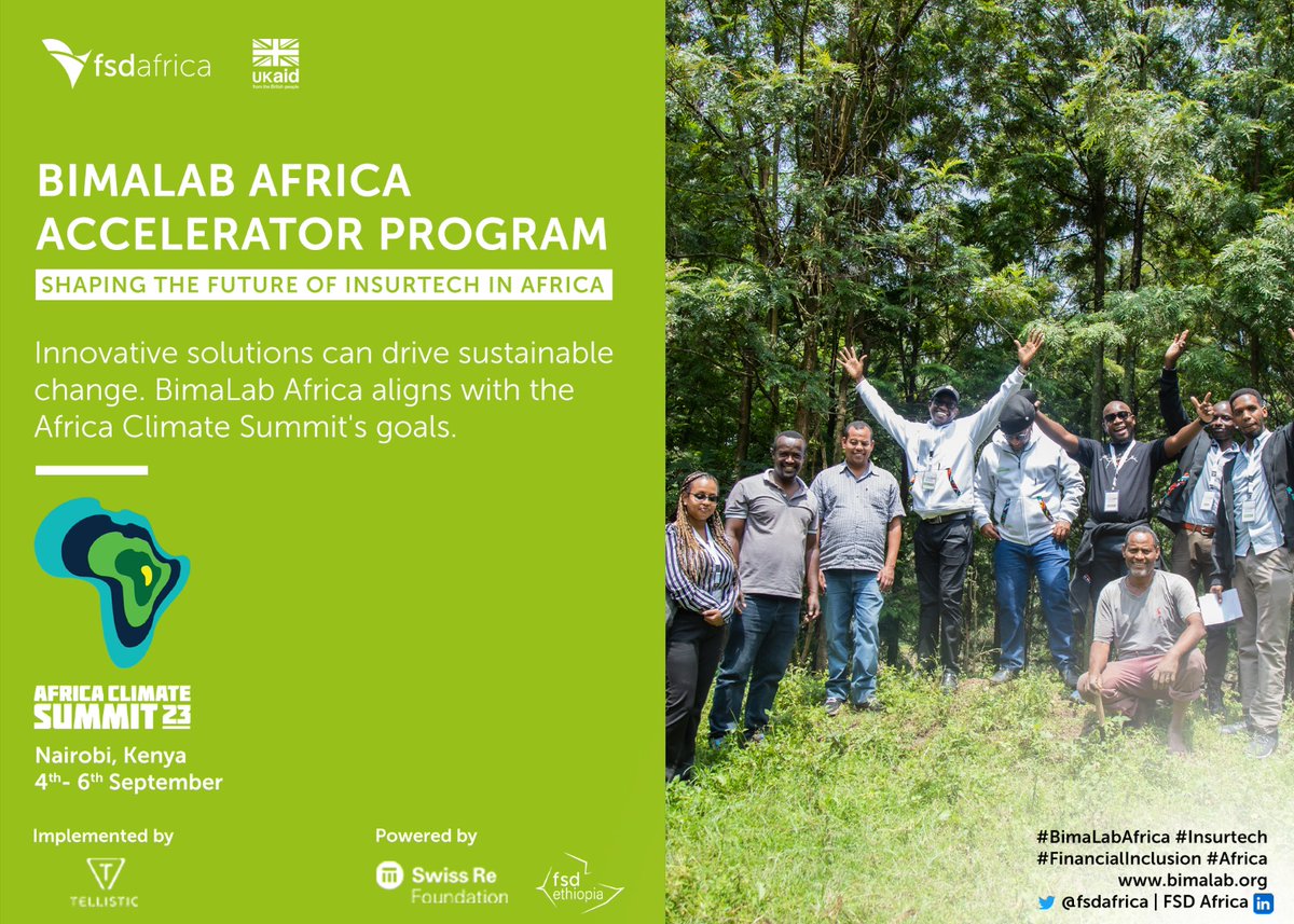 📷 BimaLab Africa is on a mission to drive green growth and climate finance solutions across Africa and the world. 

Join us in promoting innovation that leads to a sustainable future. bimalab.org

📷 #AfricaClimateSummit23 #ACS23 #NationClimate   #GreenGrowth