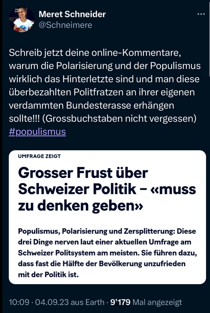 ChantalStadelm1's tweet photo. Hä, wie bitte ?! 😳🤯
#Nationalrätin #Grüne eine Person des öffentlichen Lebens schreibt sowas gegen #Anderstdenkende
Das ist wie ein Aufruf zu Mord nach Art. 180 StGB
#Entsetzt #schockiert #Fassunglos
@rimoldi https://t.co/GByq2AZMB9