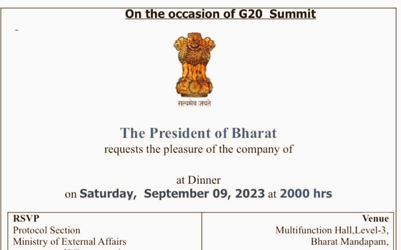 F5QZiKAasAALZSI?format=jpg&name=900x900 BREAKING:  India to be renamed as Bharat on September 18