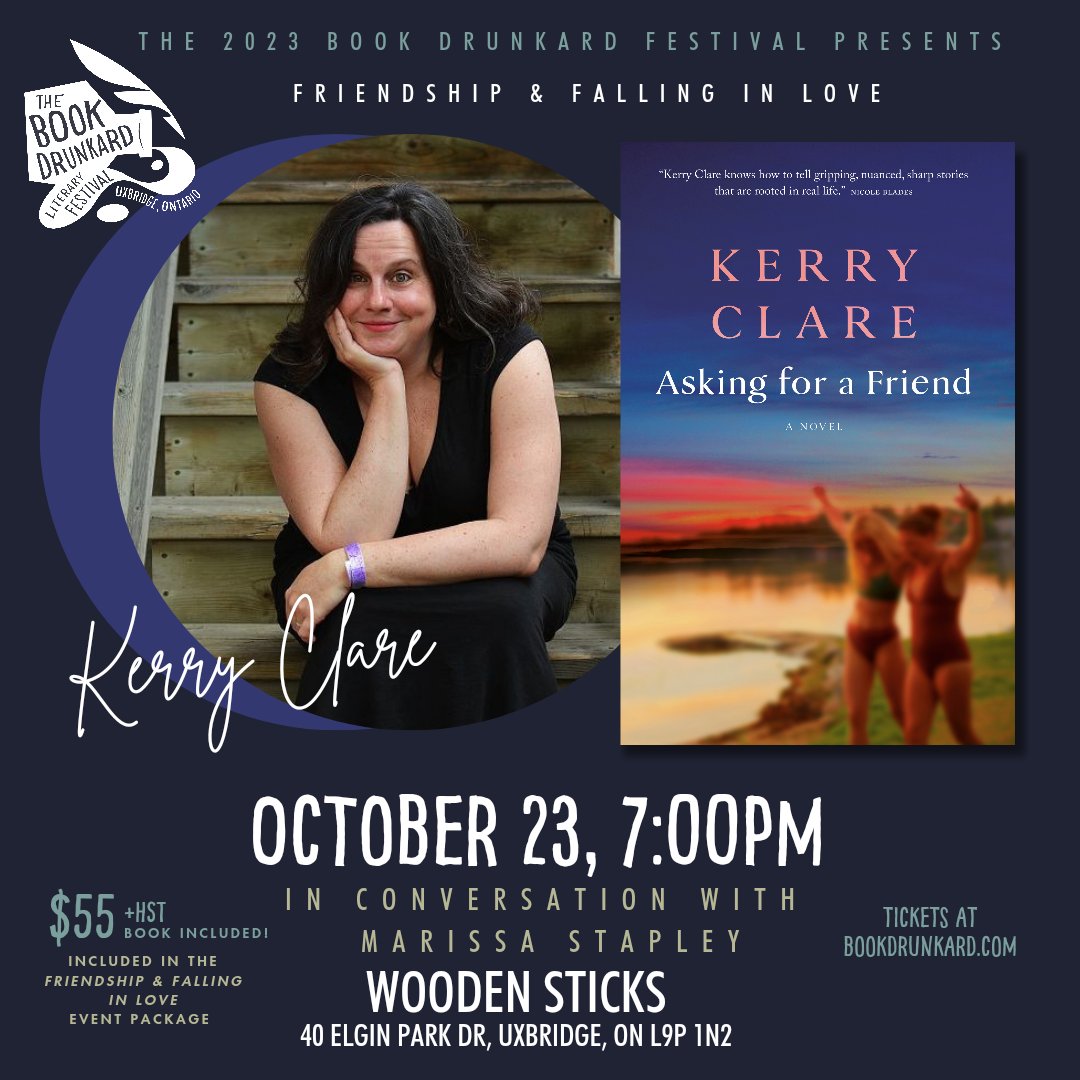 Happy Book Birthday to Kerry Clare's ASKING FOR A FRIEND!
Catch her at The Book Drunkard Festival this fall as she discusses this new book with Marissa Stapley 🤩 <a href="/doubledaybooks/">Doubleday</a> <a href="/PenguinRandomCA/">PenguinRandomHouseCA</a>