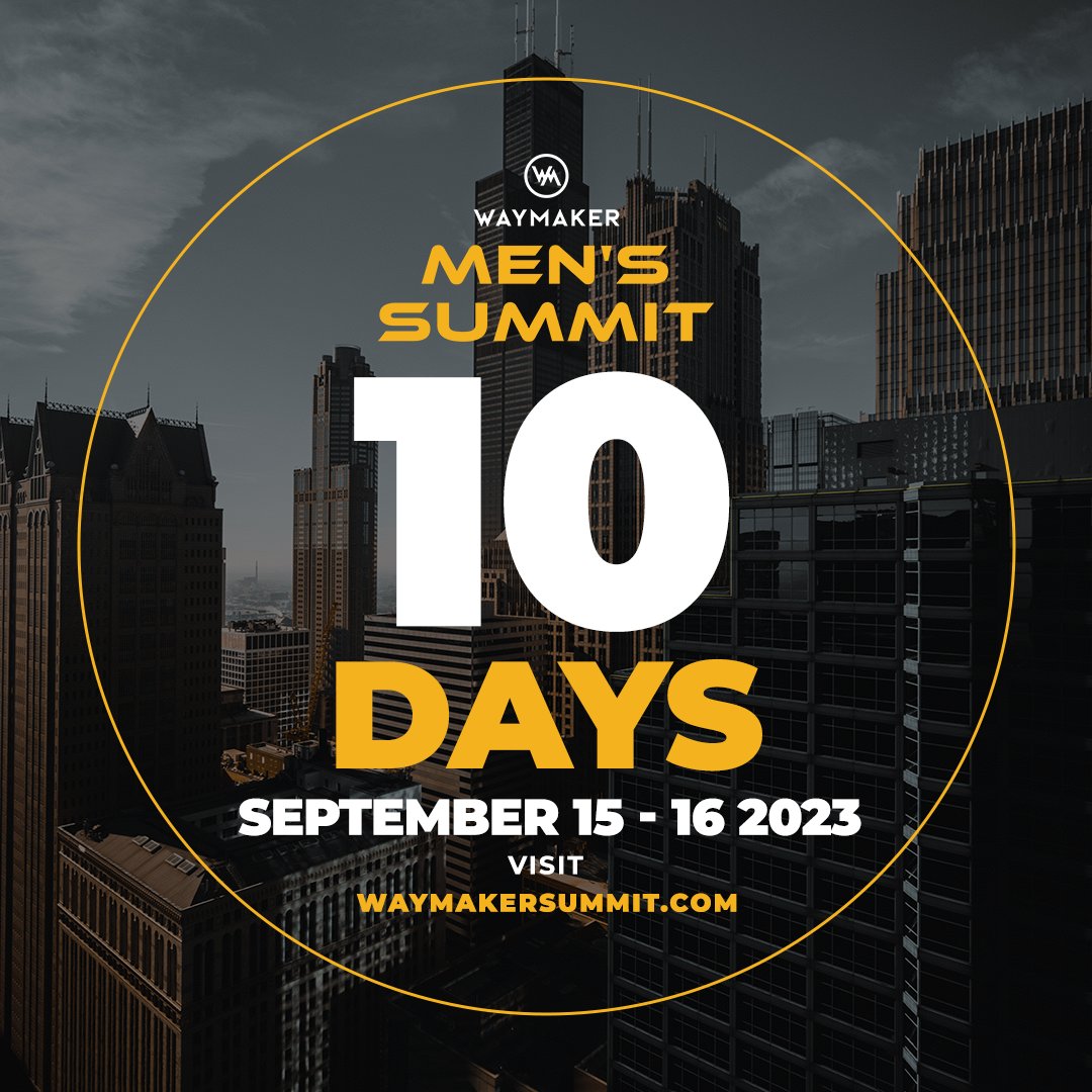 Tell your brothers and homies. Tell colleagues. Tell the church. Tell everyone...Waymaker Men's Summit is almost here. WaymakerSummit.com for last minute registration. #Waymaker
