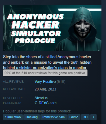 Anonymous Hacker Simulator: Prologue on Steam