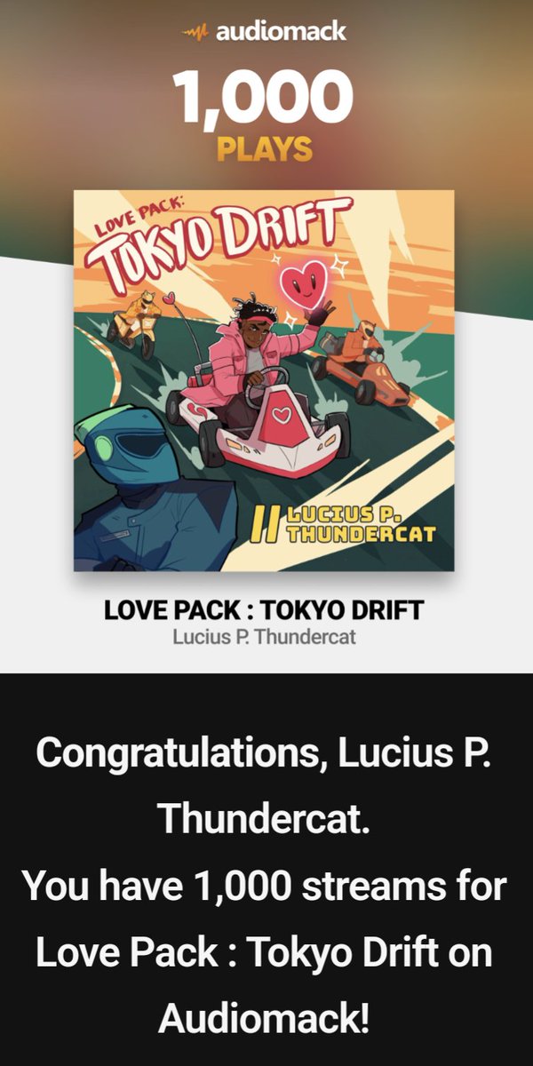 Audiomack is top tier 🔥🙏🔥 #nowplaying Love Pack : Tokyo Drift by Lucius P. Thundercat via <a href="/audiomack/">Audiomack</a> audiomack.com/lpthrilla/albu…
