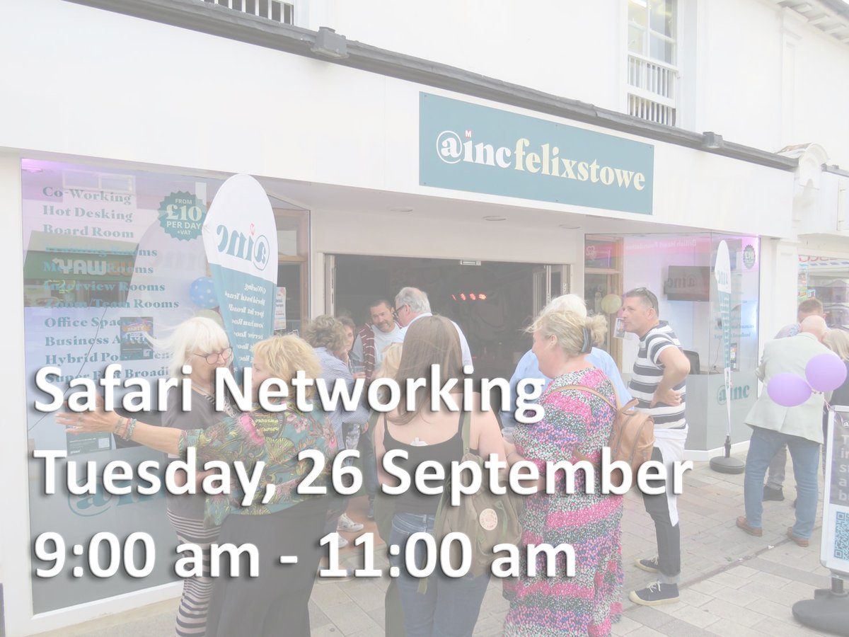 Step into the vibrant world of @IncSuffolk on Hamilton Road, Felixstowe, where an exciting networking event awaits small business owners and the self-employed. felixstowechamber.co.uk/event/230926_s…