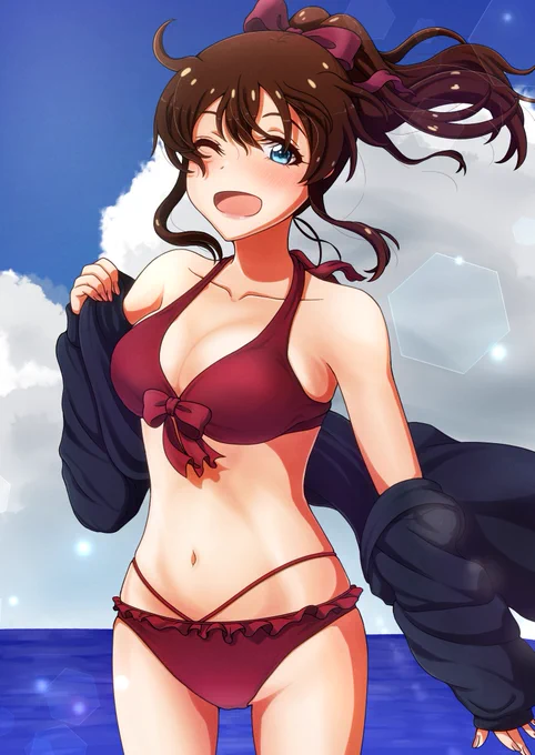 やっぱり夏は続いていたので、水着の美奈子