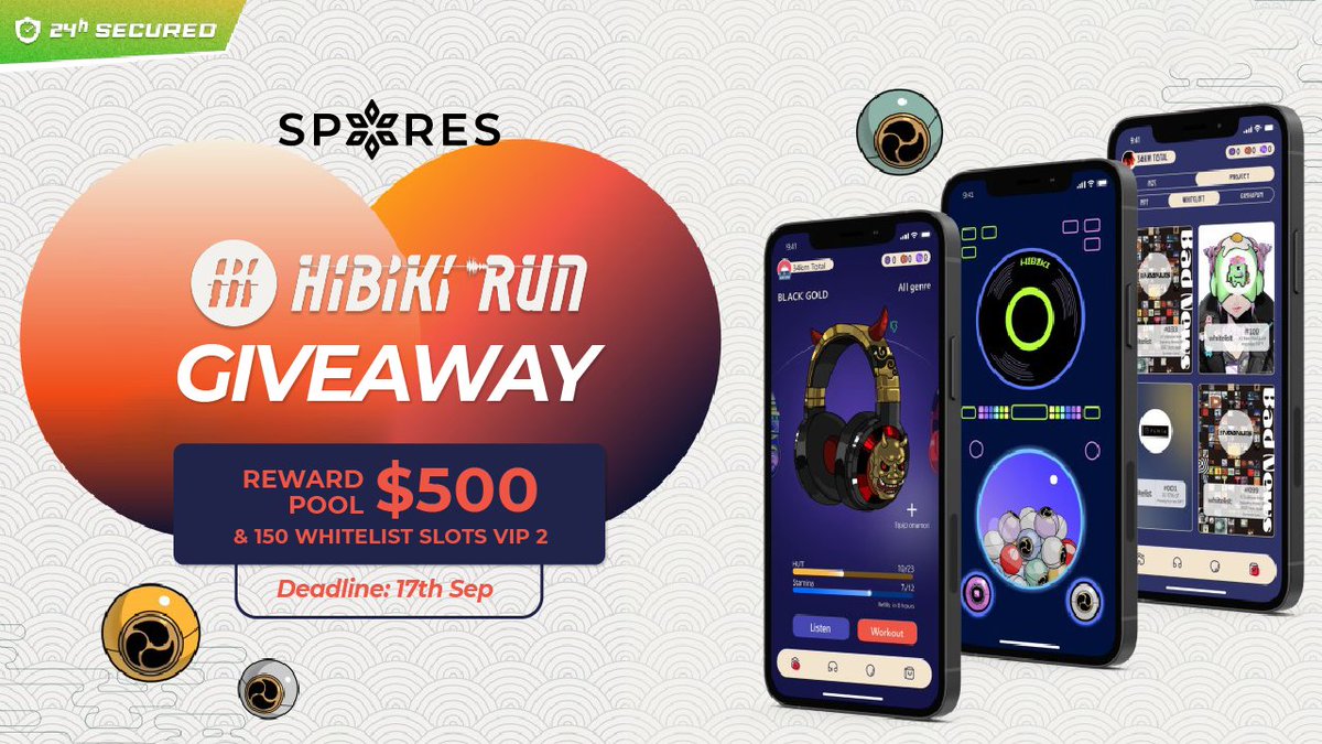 📢 𝐆𝐈𝐕𝐄𝐀𝐖𝐀𝐘 𝐀𝐋𝐄𝐑𝐓: <a href="/Spores_Network/">Spores Network</a> 𝐗 <a href="/HibikiRunTeam/">Hibiki Run 🎧 響 | Play-to-Collect</a>

👉 JOIN NOW: gleam.io/EtGbO/spores-x…
🏆 Prize Pool: $500 worth of $HUT &amp; 150 #Whitelist VIP 2 Slots
⏰ Deadline: Sep 17th

Get ready to claim your rewards! 🚀
#SporesLaunchpad #Airdrop #Airdrops #Metaverse
