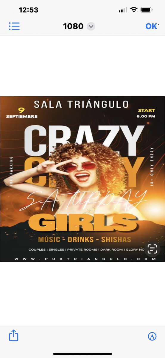 Fiesta Swinger parejas y singles. Música. Privados. Terraza. Parking gratuito. Shishas