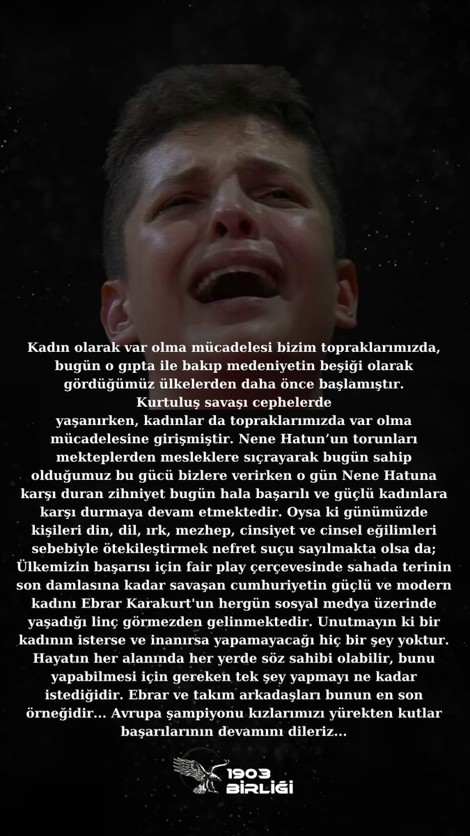 1903Birligi's tweet photo. Kadın olarak var olma mücadelesi bizim topraklarımızda, bugün o gıpta ile bakıp medeniyetin beşiği olarak gördüğümüz ülkelerden daha önce başlamıştır. Kurtuluş savaşı cephelerde yaşanırken, kadınlar da topraklarımızda var olma mücadelesine girişmiştir. https://t.co/2eN0VZDZcX