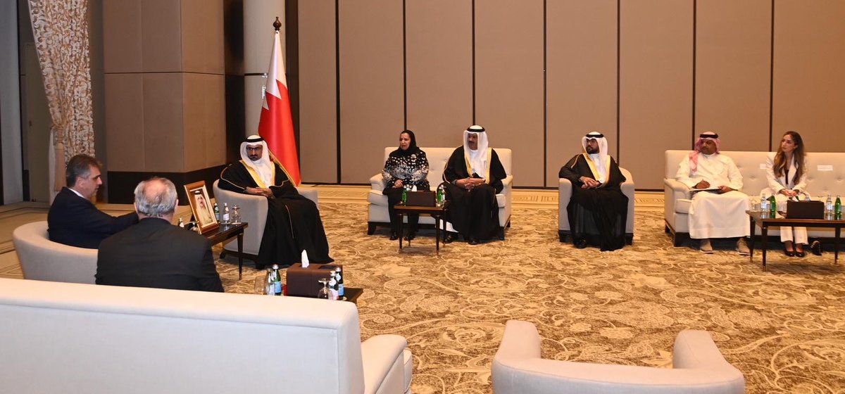 Industry and Commerce Minister Abdulla bin Adel Fakhro stressing steadily-growing trade and economic cooperation between the Kingdom of #Bahrain and the State of #Israel.