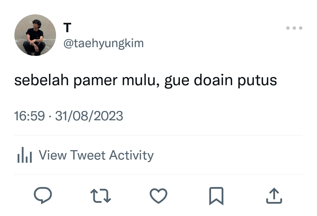 Gawomn's tweet photo. — Taekook short au;

jangan terlalu membenci karena repot bila nanti berujung jatuh suka https://t.co/xE6p7AsRM3