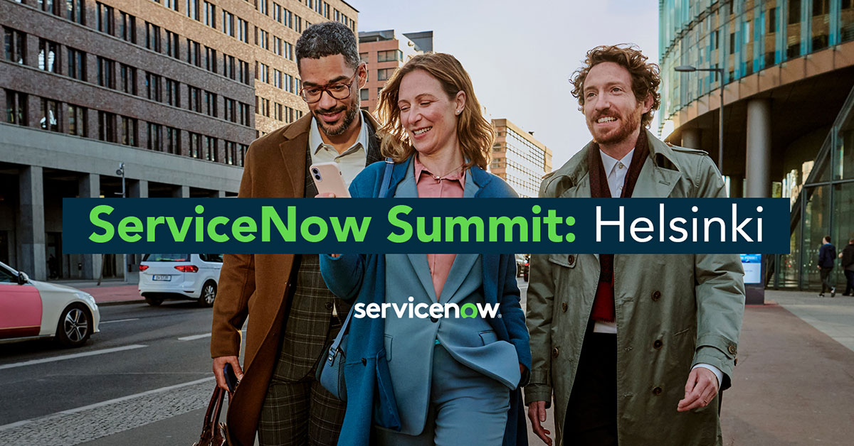 Olemme mukana Helsingin #ServiceNowSummit:issa, joka pidetään 12.9. Crowne Plazassa. Jos olet tulossa tapahtumaan, tule moikkaamaan meitä advanialaisia! 👋

Ohjelma ja ilmoittautuminen:
eu1.hubs.ly/H05cP_N0

#ITSM #CustomerExperience #EmployeeExperience #OperatingExcellence