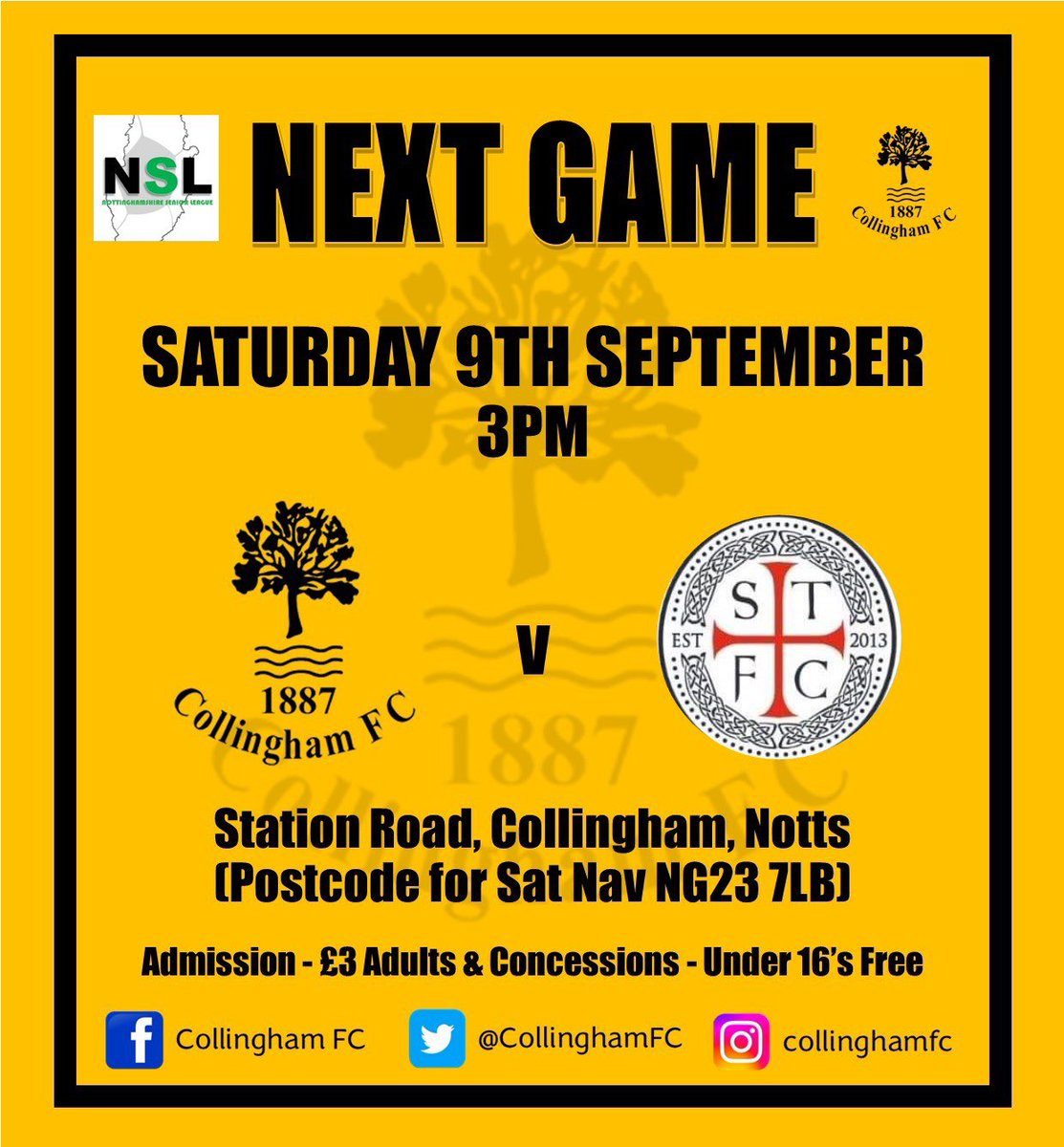 This Saturday we face <a href="/STFCseniors/">Stapleford Town FC</a> in a <a href="/NottsSeniorLge/">Nottinghamshire Senior League</a> top of the table clash. 

1st play 2nd. We hope to see you all there. 🔥