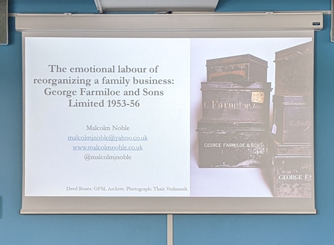 Second paper of the session on the emotional labour of reorganizing a family business #BAM2023