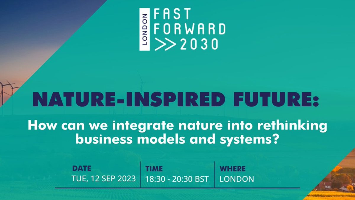 Startups and entrepreneurs interested in sustainable business models: join @glo_pro and @FastForward2030 for a panel discussion and networking event on Tuesday 12 September.

Find out how can we integrate nature into rethinking business models and systems: bit.ly/45E7fTN