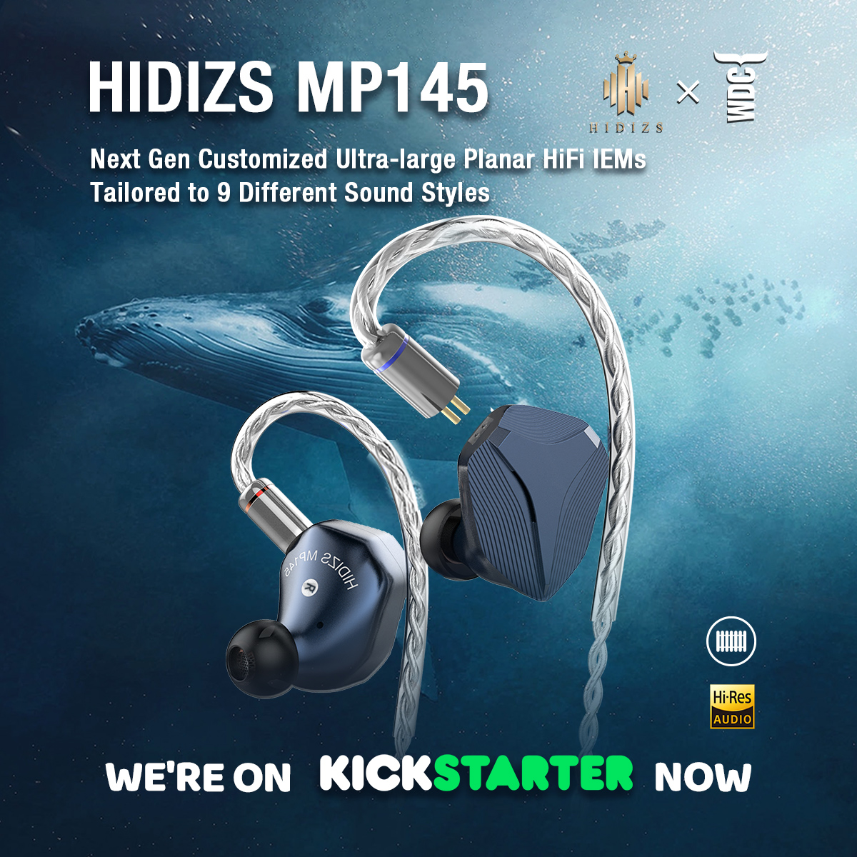 Hidizs's tweet photo. 🚀🎶 Meet Hidizs MP145, Next Gen Customized Ultra-large Planar HiFi IEMs Tailored to 9 Different Sound Styles, now live on #Kickstarter! 🎉
Pre-order now from $109👉
https://t.co/sBXj4Uj0Iq
#Hidizs #MP145 #launch #audiophile https://t.co/gYWWvyZSet