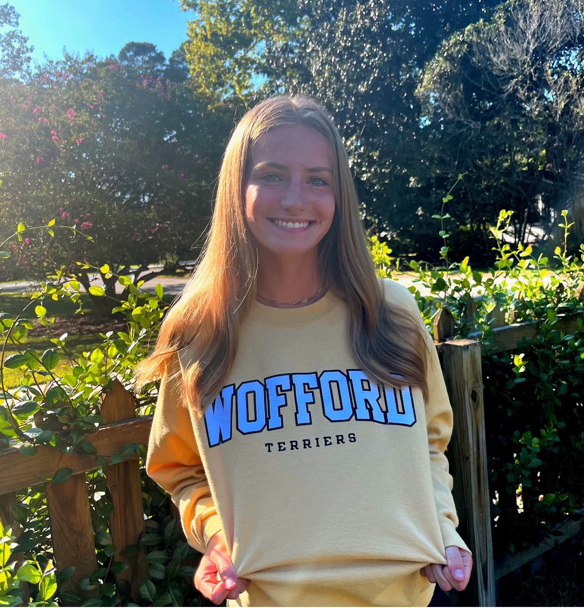 emmacvaldes's tweet photo. I am so excited to announce my verbal commitment to further my athletic and academic career at Wofford College! Thank you to all of my coaches, teammates, trainers, family, and the coaching staff at Wofford. Go Terriers!💛🖤 @WoffordWSoc @SCUnited_FC https://t.co/zv5unBUTUD